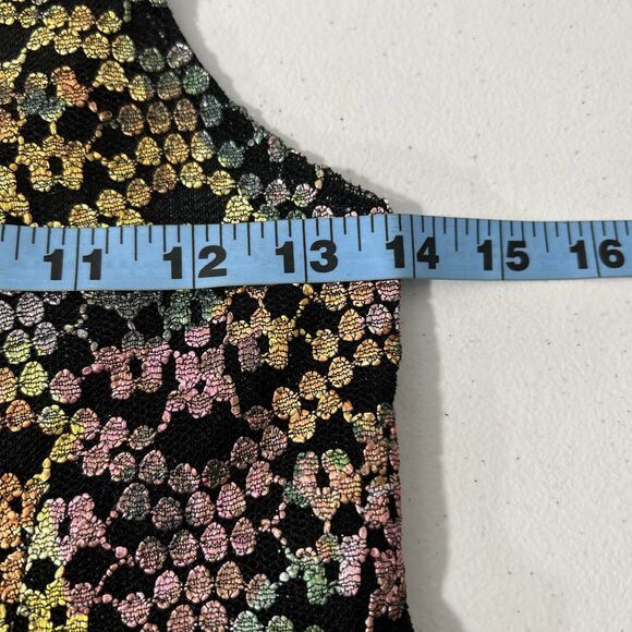 Free People Slip Dress Womens Medium Intimately Forget me not metallic Mesh Lace - Picture 6 of 9